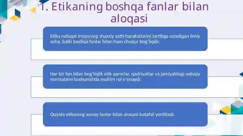 Etikaning boshqa fanlar bilan aloqasi. Pragmatizm va konservatizm 4