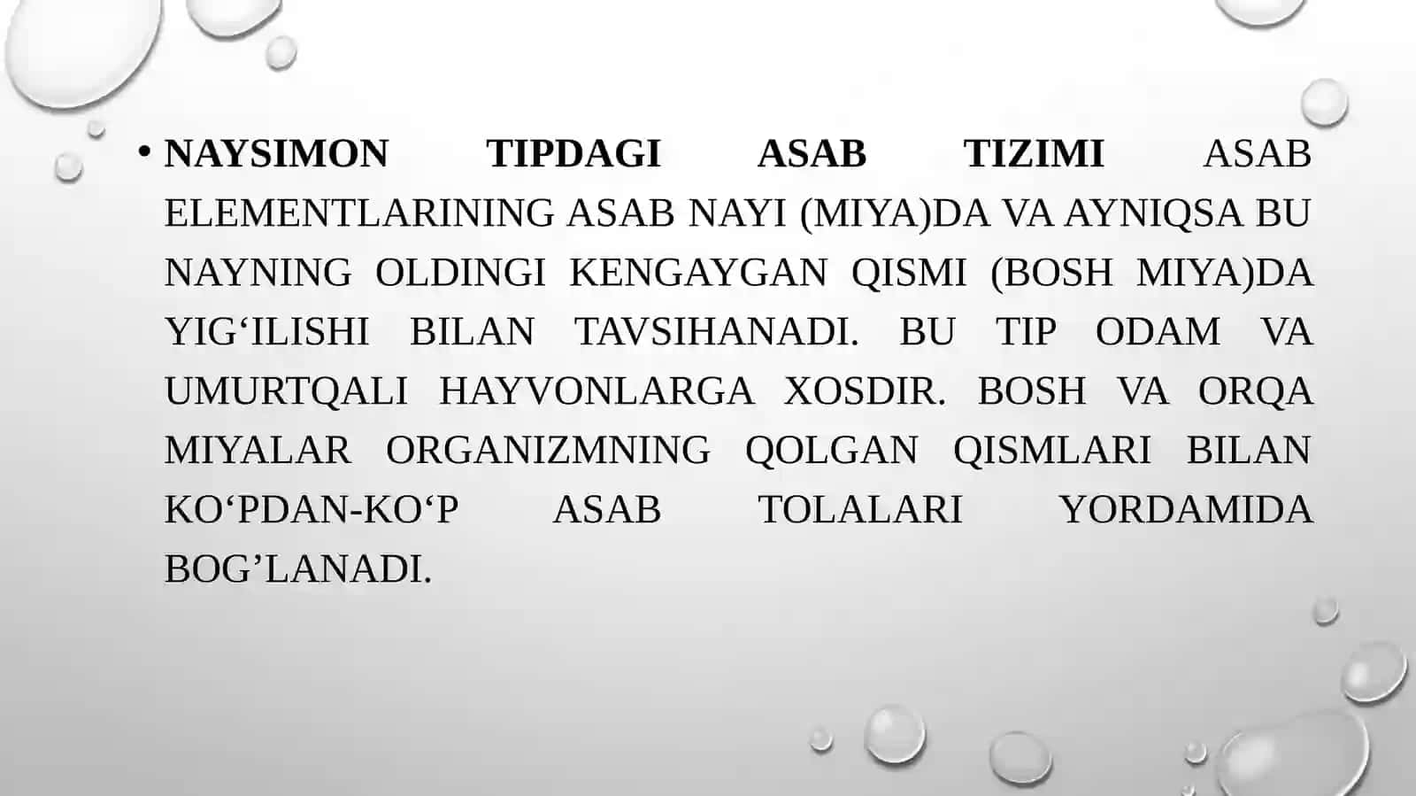 Asabhujayrasining umumiy fiziologiyasi 4