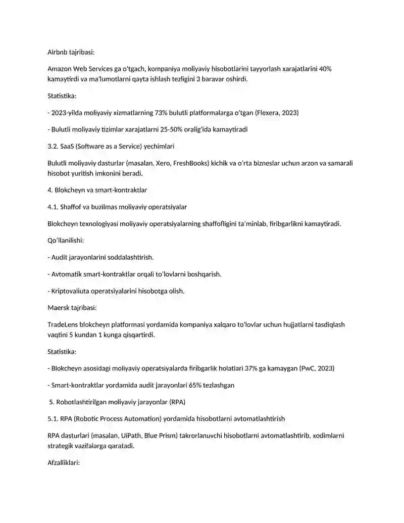 Moliyaviy hisobotlarni yuritishda axborot texnologiyalardan foydalanish istiqbollari 4