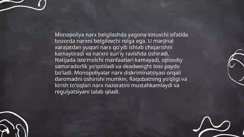 Monopolyaning iqtisodiyotda tutgan o'rni 4