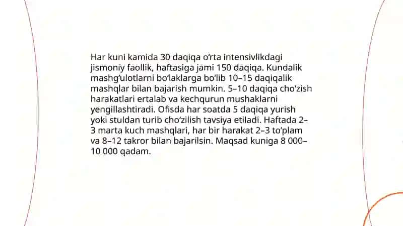 Sogʻlom turmush tarzi va uni tatbiq etish yoʻllari 4