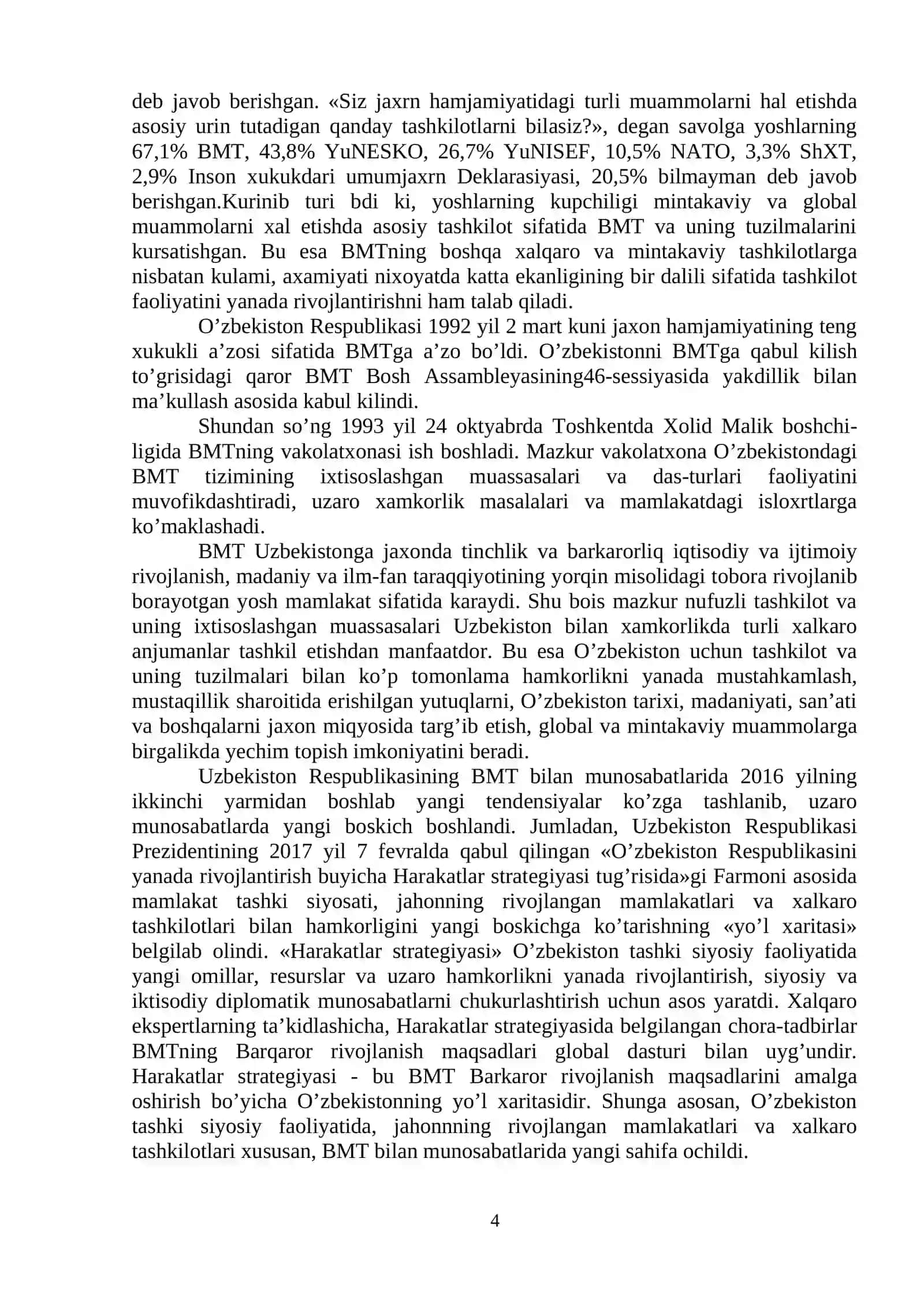 7-Mavzu. O’zbekiston va jahon hamjamiyati 4