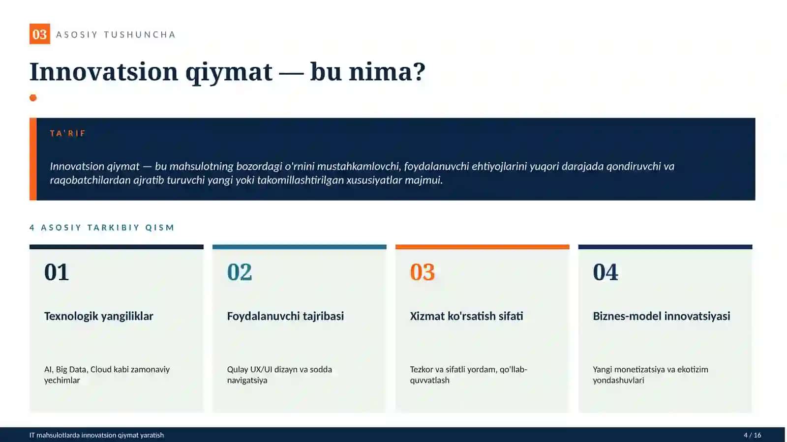 IT mahsulotlarda innovatsion qiymat yaratish strategiyalari 4