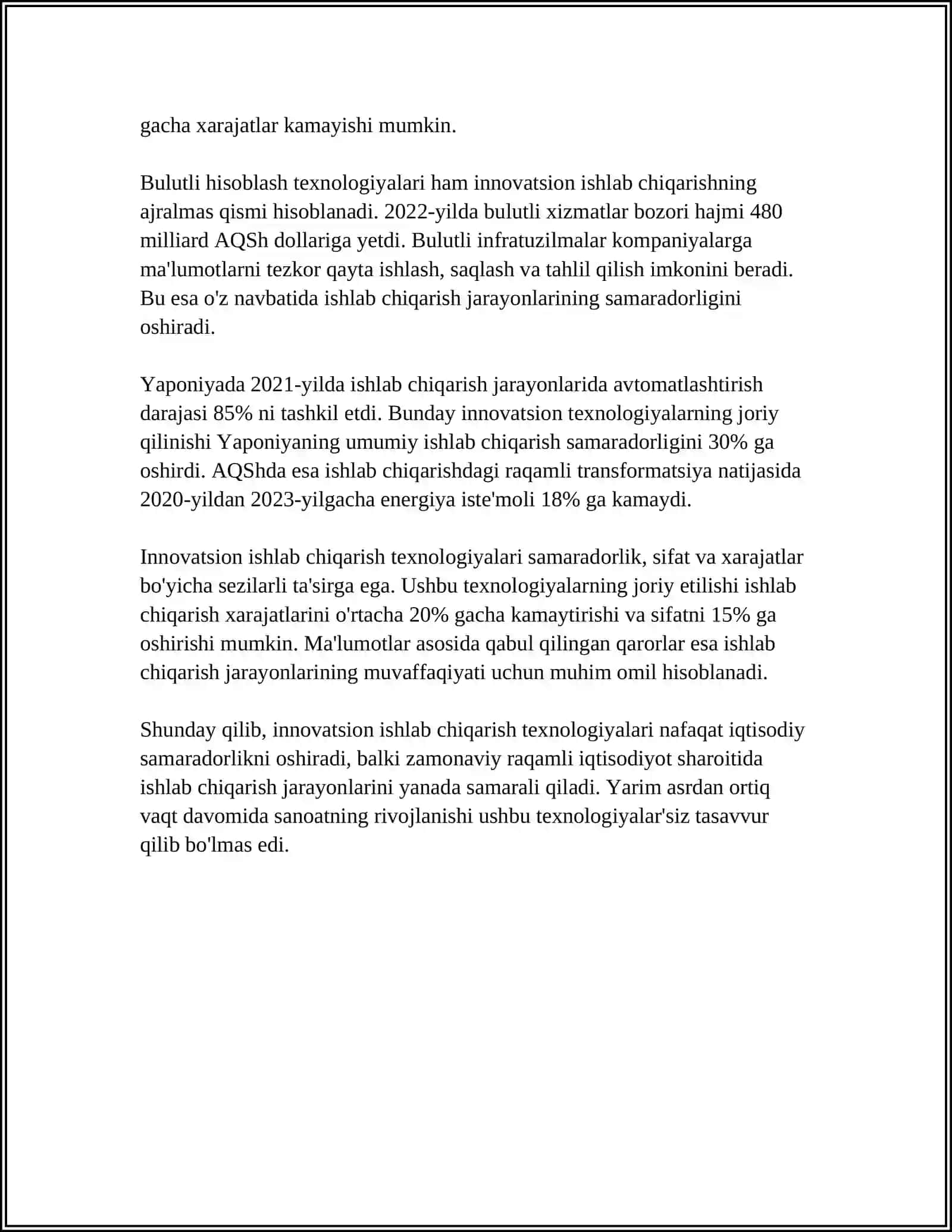 Innovatsion ishlab chiqarish texnologiyalari 4
