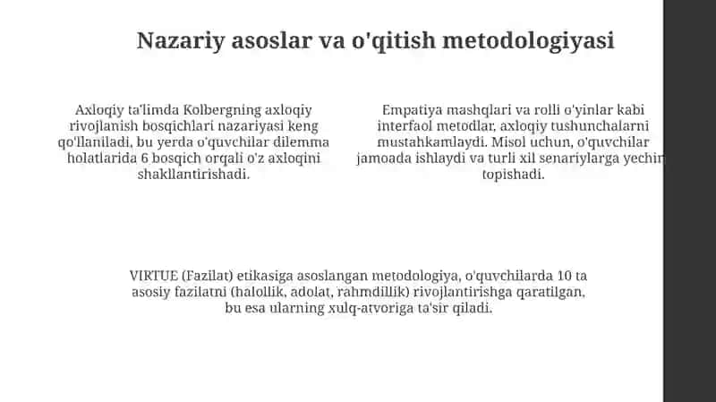 Zamonaviy axloqiy tarbiyaning yutuqlari va kamchiliklari 4