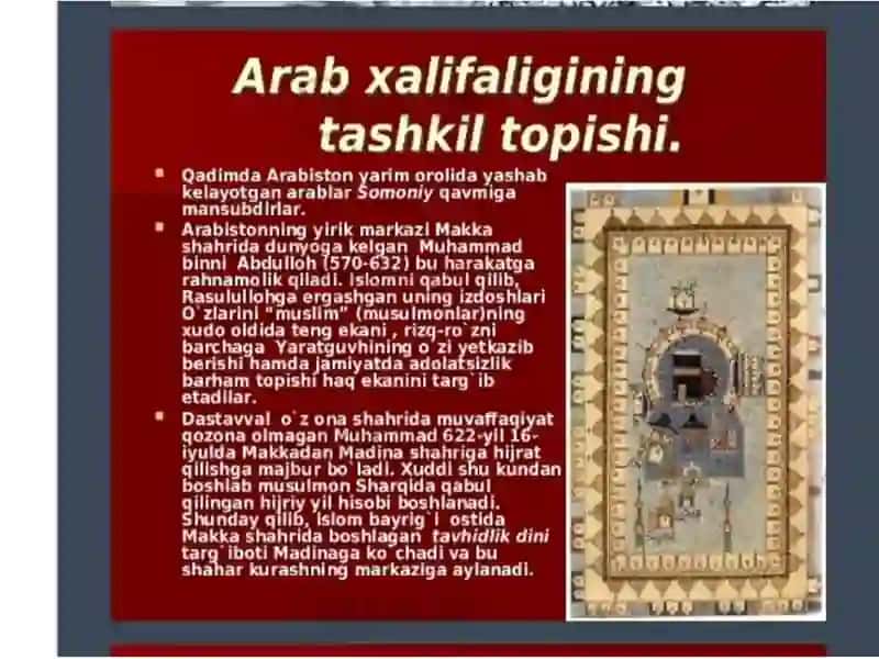 ILKÓRTA ASRLARDA SHARQ. ARAB XALIFALIGI 4