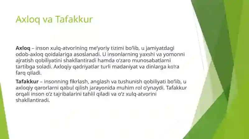 Axloq va tafakkurning an’anaviy va zamonaviy tendensiyalari 4