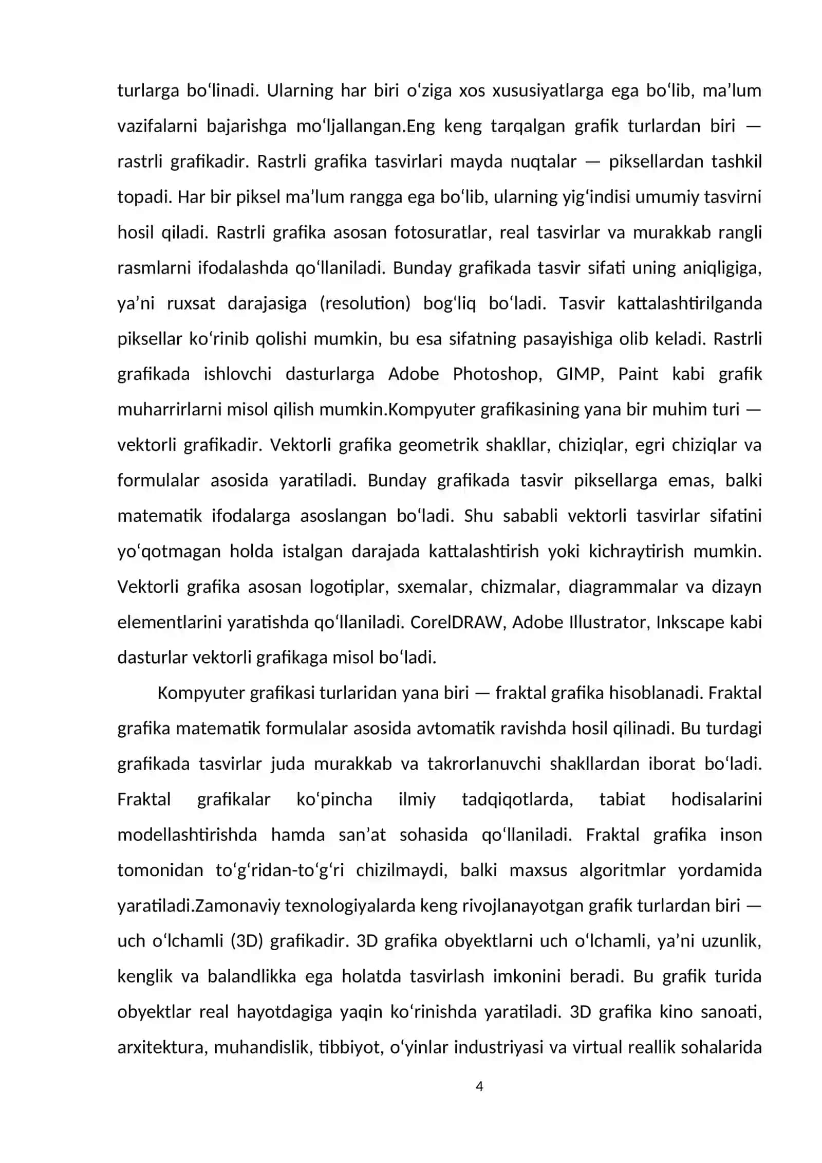 Kompyuter grafikasi tushunchasi va grafik muharrirlar bilan ishlash 4