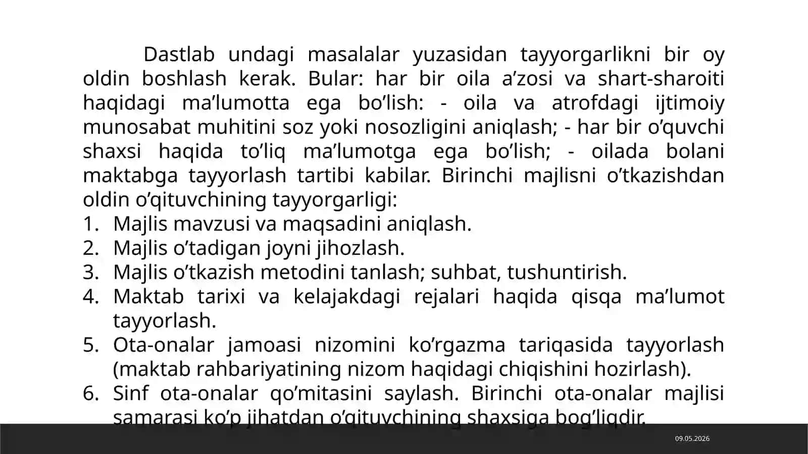 Ta’lim muassasalarida ota-onalar majlisini o’tkazishning tartibi 4