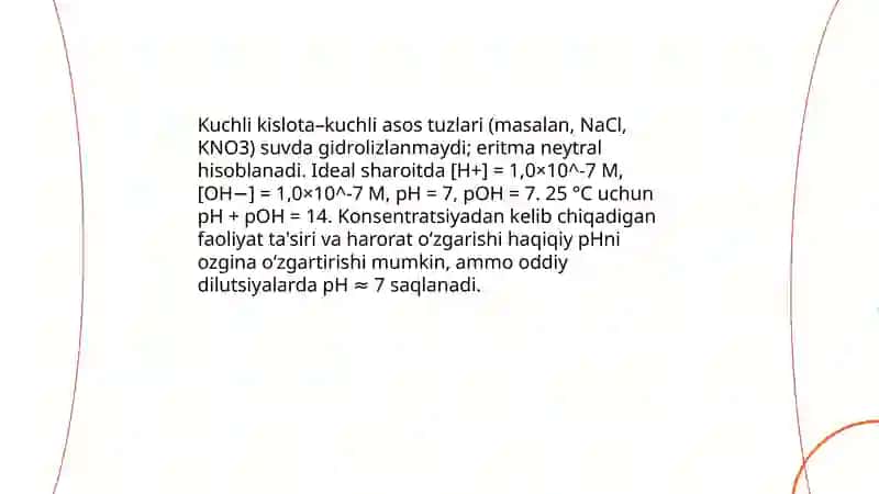 Tuzlarning gidrolizi 4