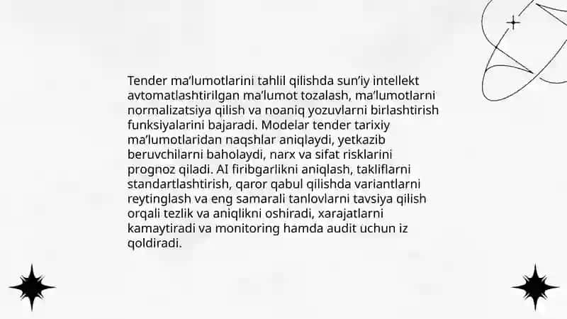 Davlat xaridlarida sun’iy intellektni qo’llashning istiqbollari 4