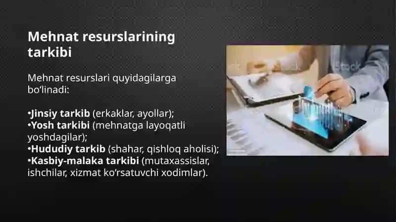 Mehnat resurslari va ularni samarali boshqarish yo‘llari 4