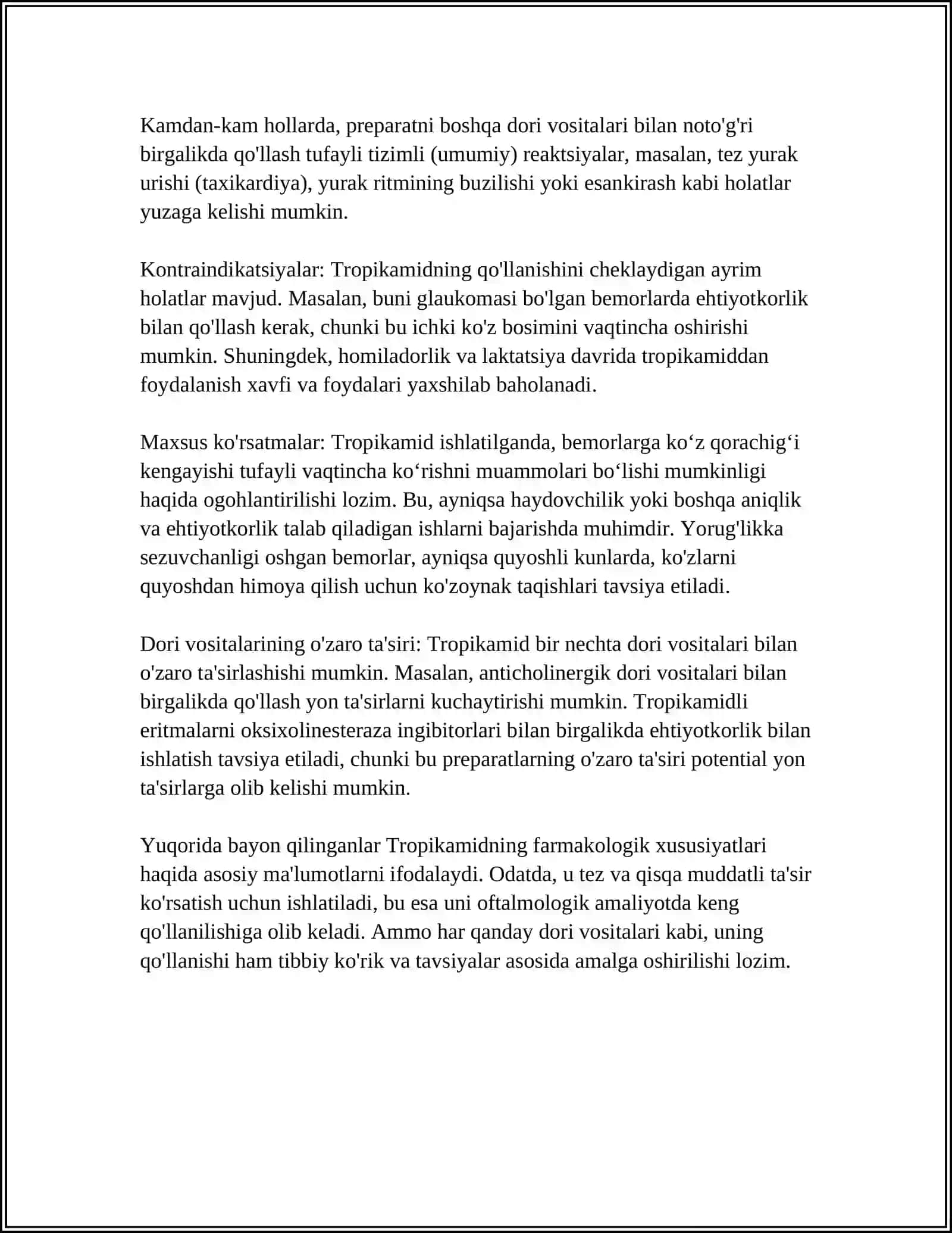 TROPIKAMID DORI VOSITALARINING FARMAKOLOGIYASI 4