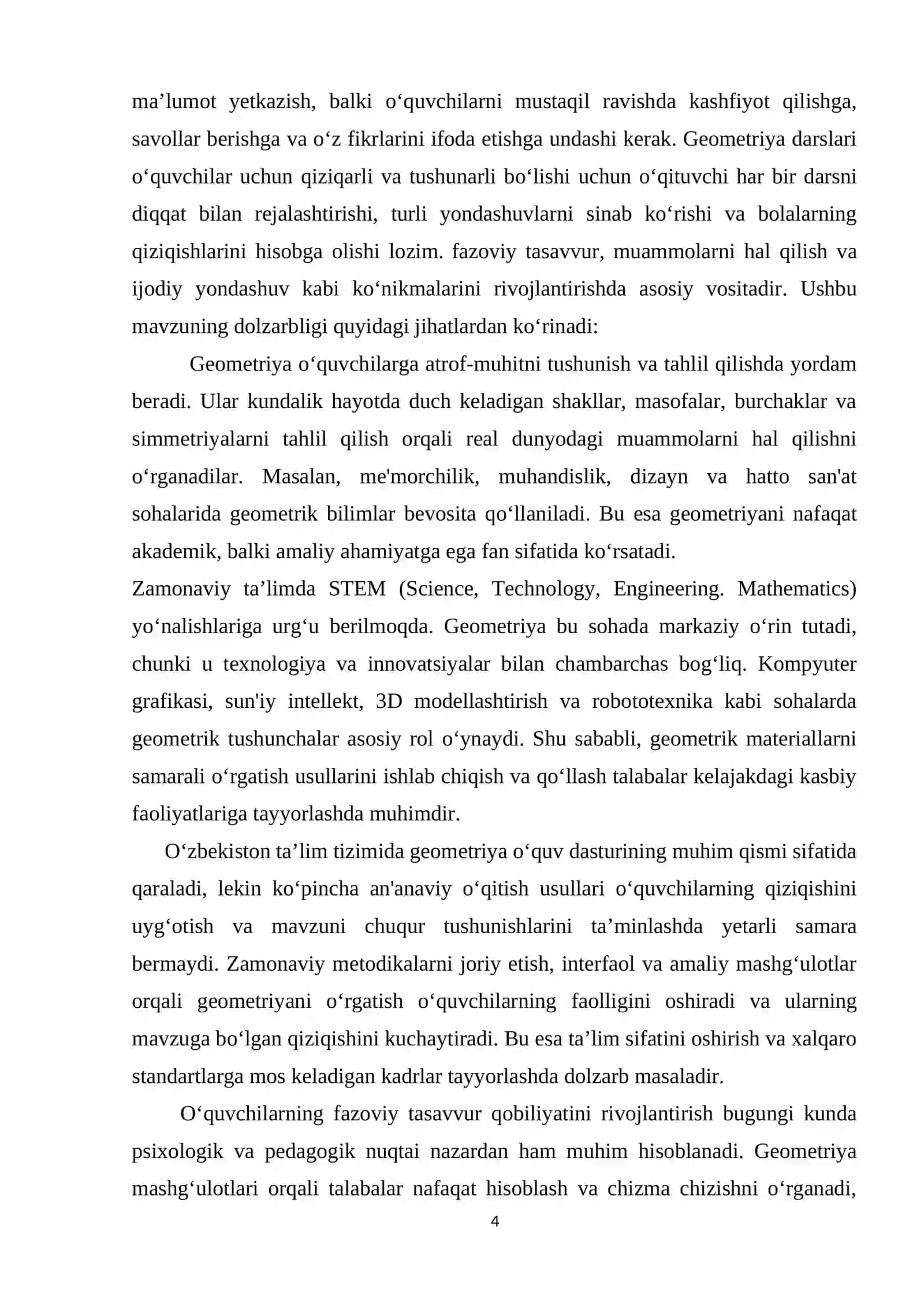 Daftar bilan ishlash metodikasi. Boshlang‘ich sinflarda matematika kursining mazmuni va tuzilishi 4