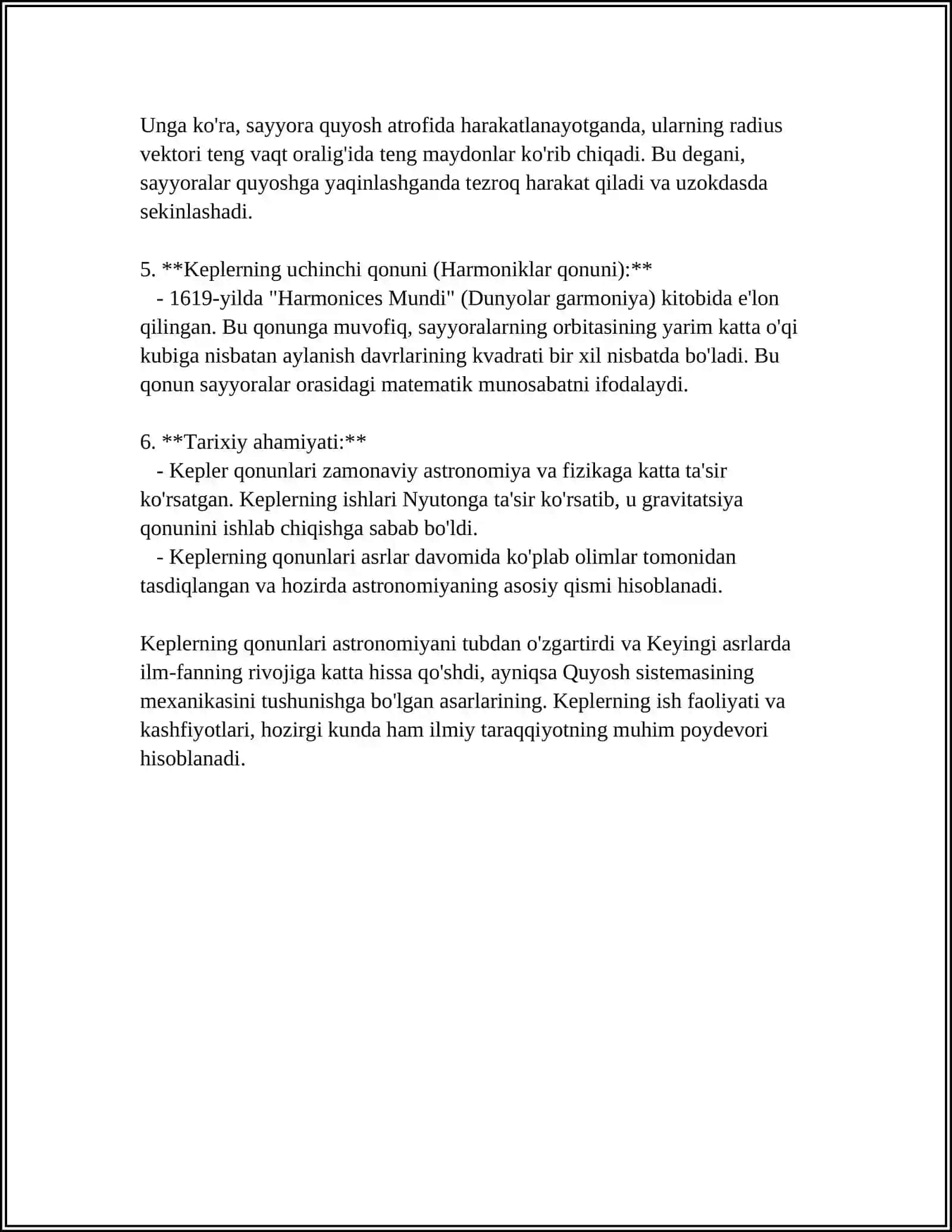KEPLER QONUNLARI 4