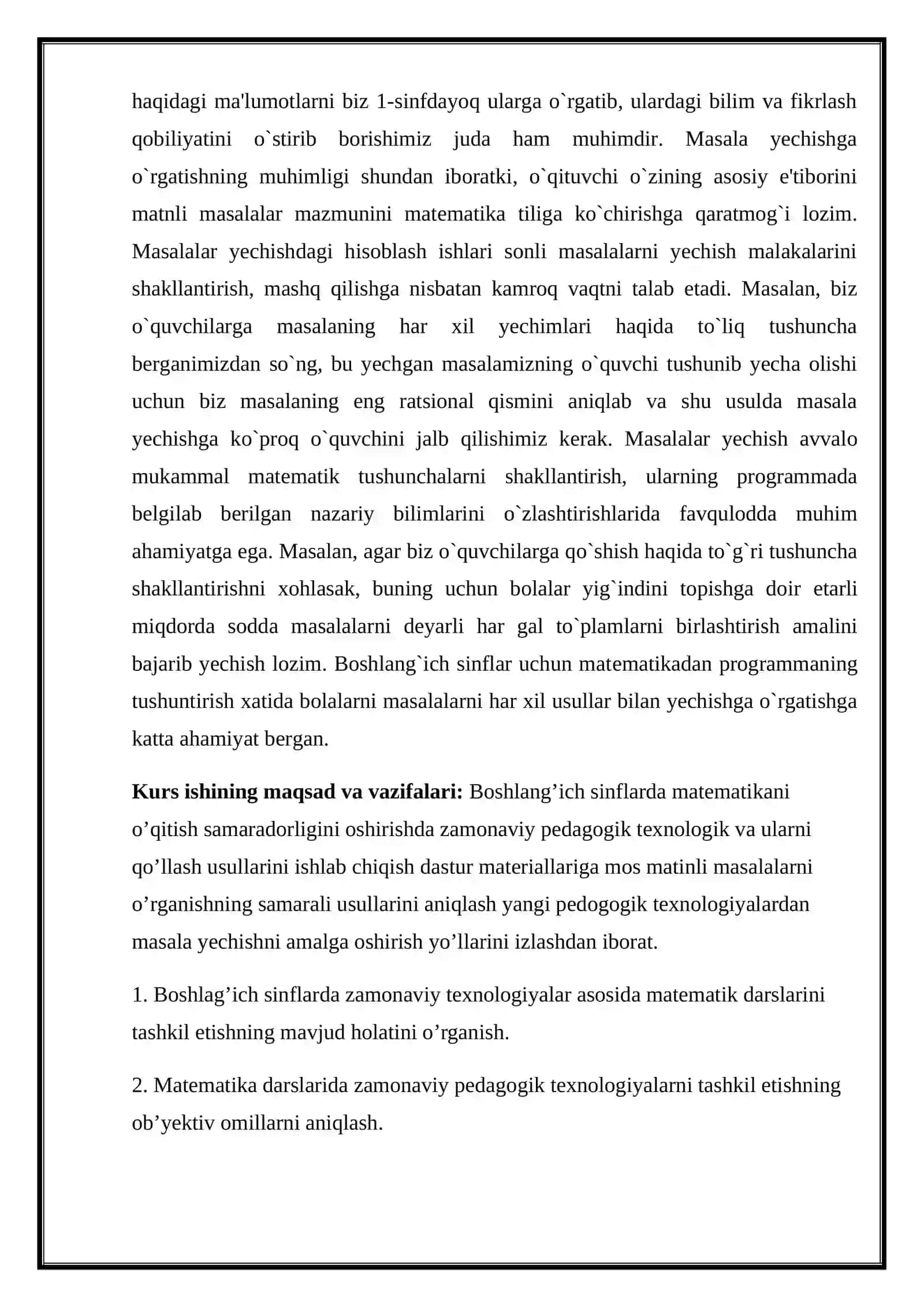Boshlang’ich sinf matematika darslarida sodda va murakkab masalalar yechishga o’rganish 4