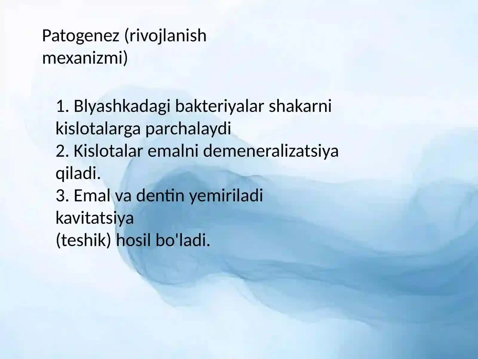 Karies, pulpit, periodontit. Klinikasi tashxisi va davolash 4