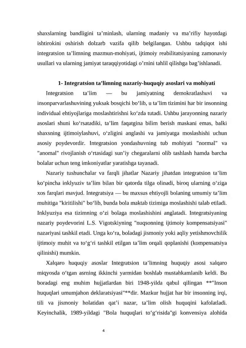 Integratsion Talim va ijtimoiy reablitatsiya 4