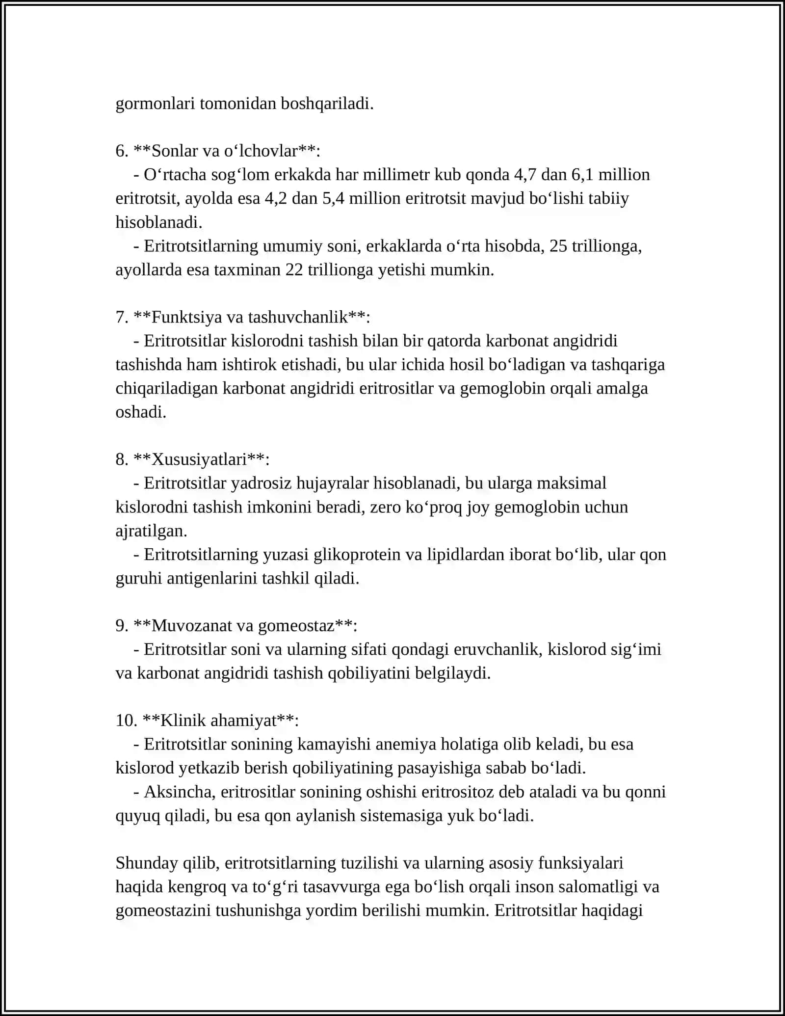 ERITROTSITLAR TURLARI VA FUNKSIYALARI 4