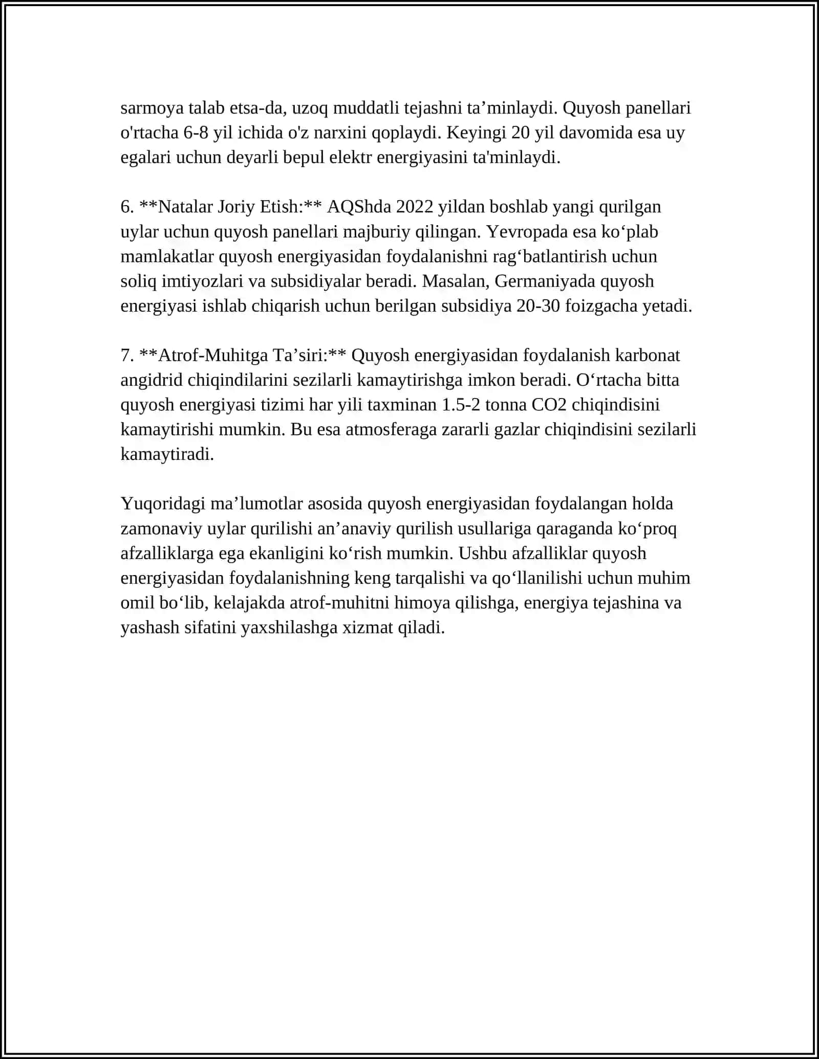 ZAMONAVIY TEXNOLOGIYALAR OLAMI ( ENERGETIKA,KOSMIK TADQIQOTLAR,BIOTEXNOLOGIYA LAR, NANOTEXOLOGIYALAR) 4
