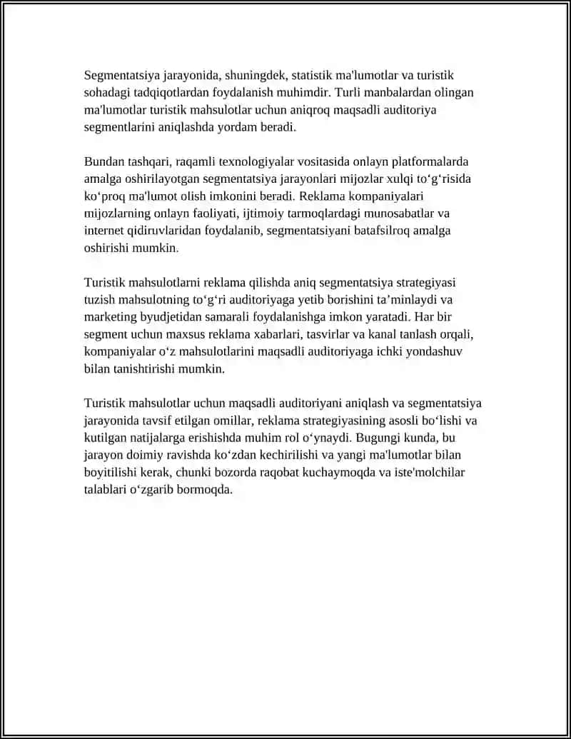 TURISTIK MAHSULOTLARNI REKLAMA QILISH 4