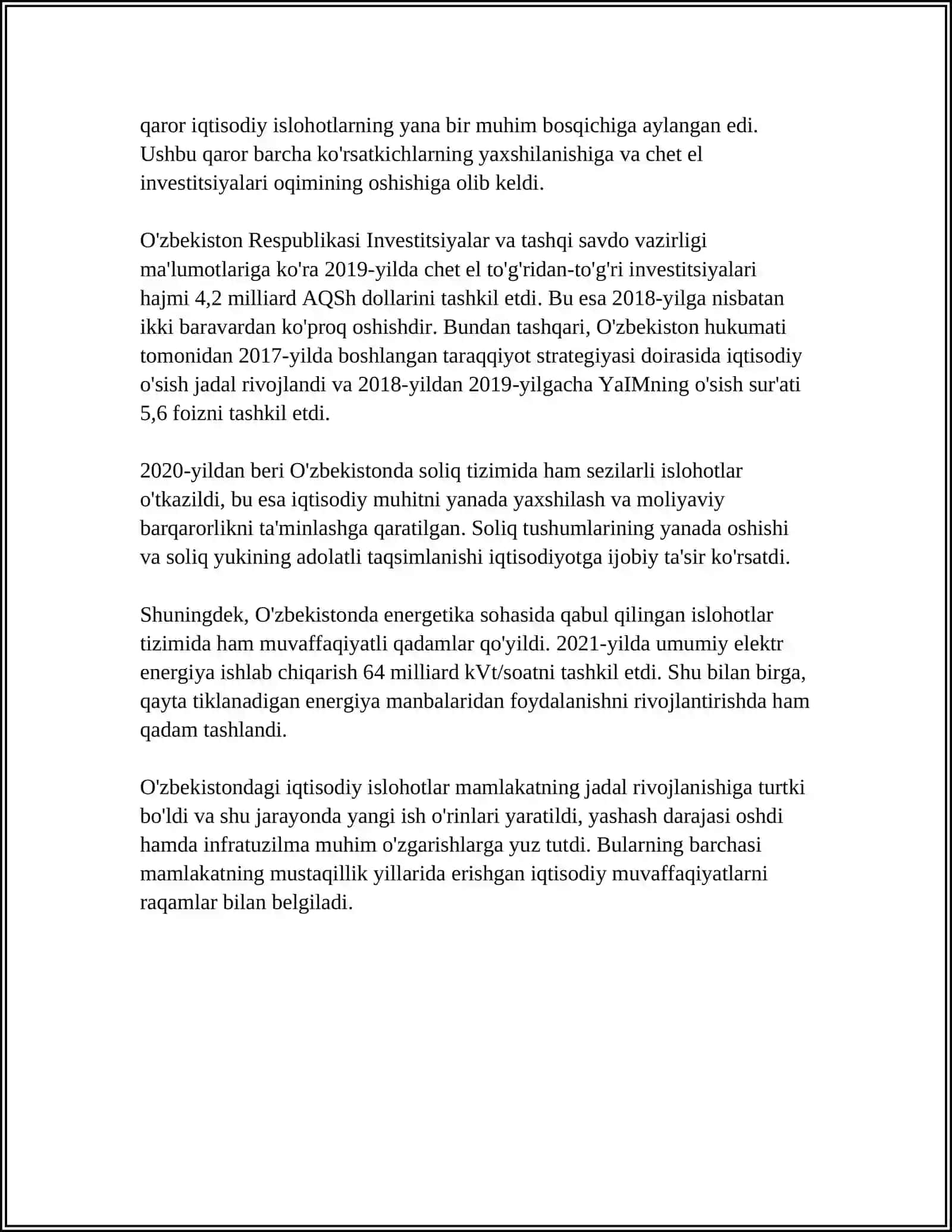 MUSTAQILLIK YILLARIDA YILLARIDA DAVLAT BOSHQARUVI TIZIMIDA AMALGA OSHIRILGAN ISLOHATLAR 4