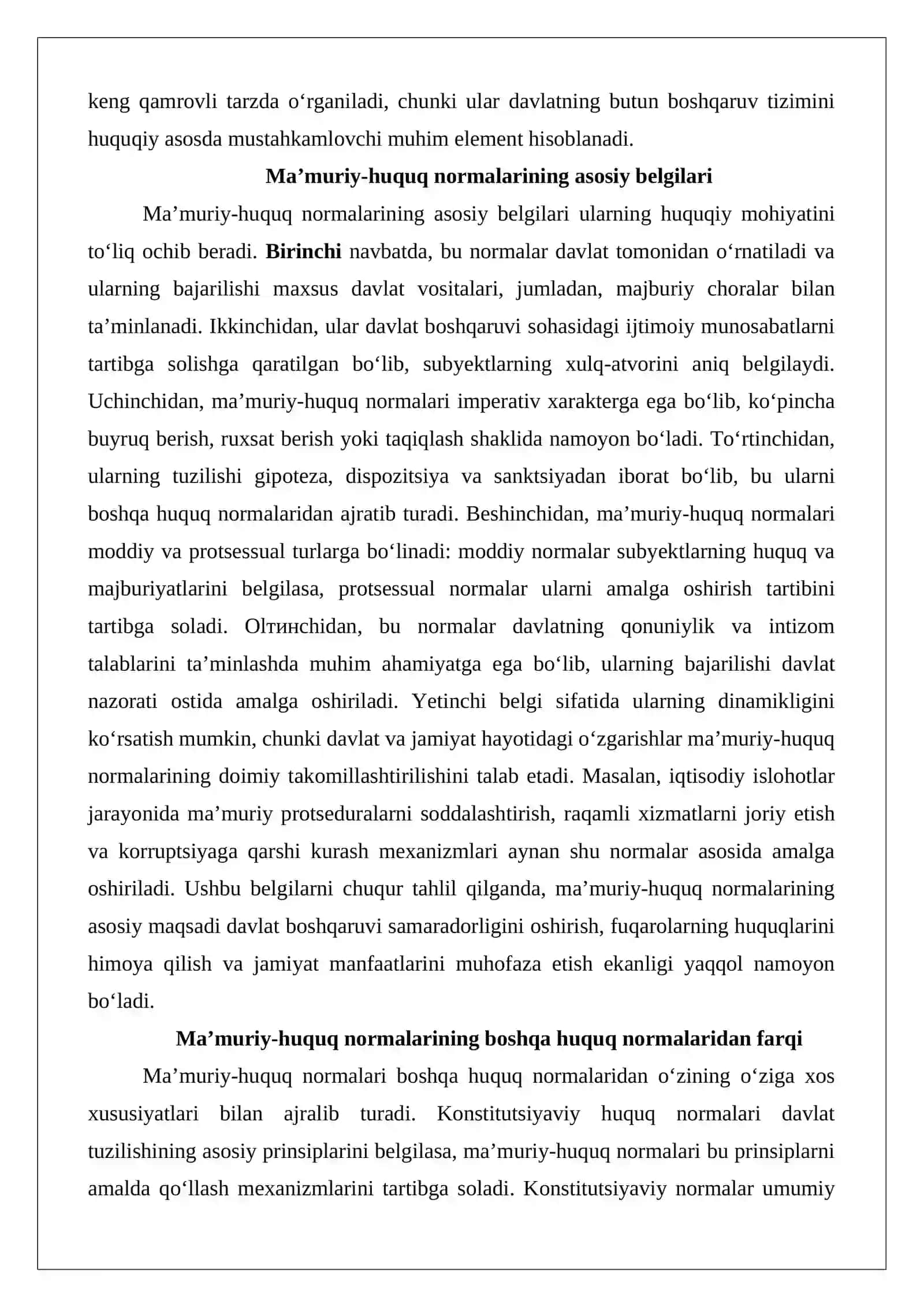 Ma’muriy-huquq normalari, ularning turlari va funktsiyalari 4