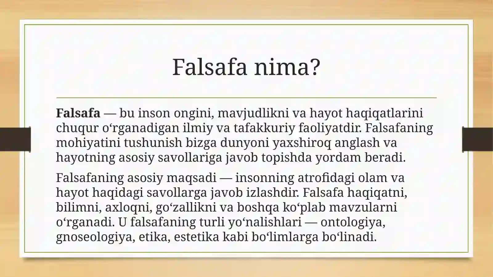 Falsafaning mohiyatiga oid G‘arb mutafakkirlari ta’riflari 4