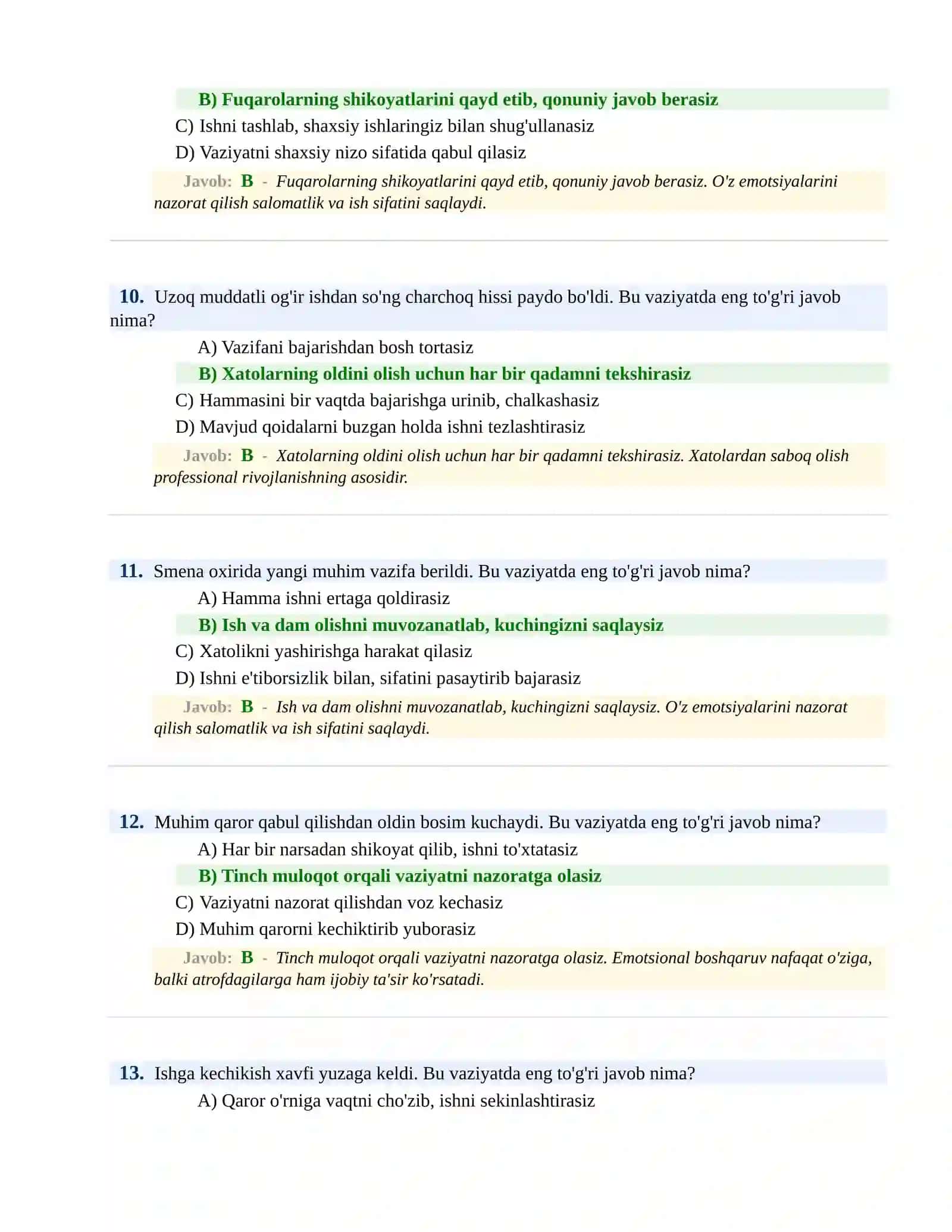 BOJXONA XIZMATIGA ISHGA KIRISH PSIXOLOGIK SINOV Testlari 4