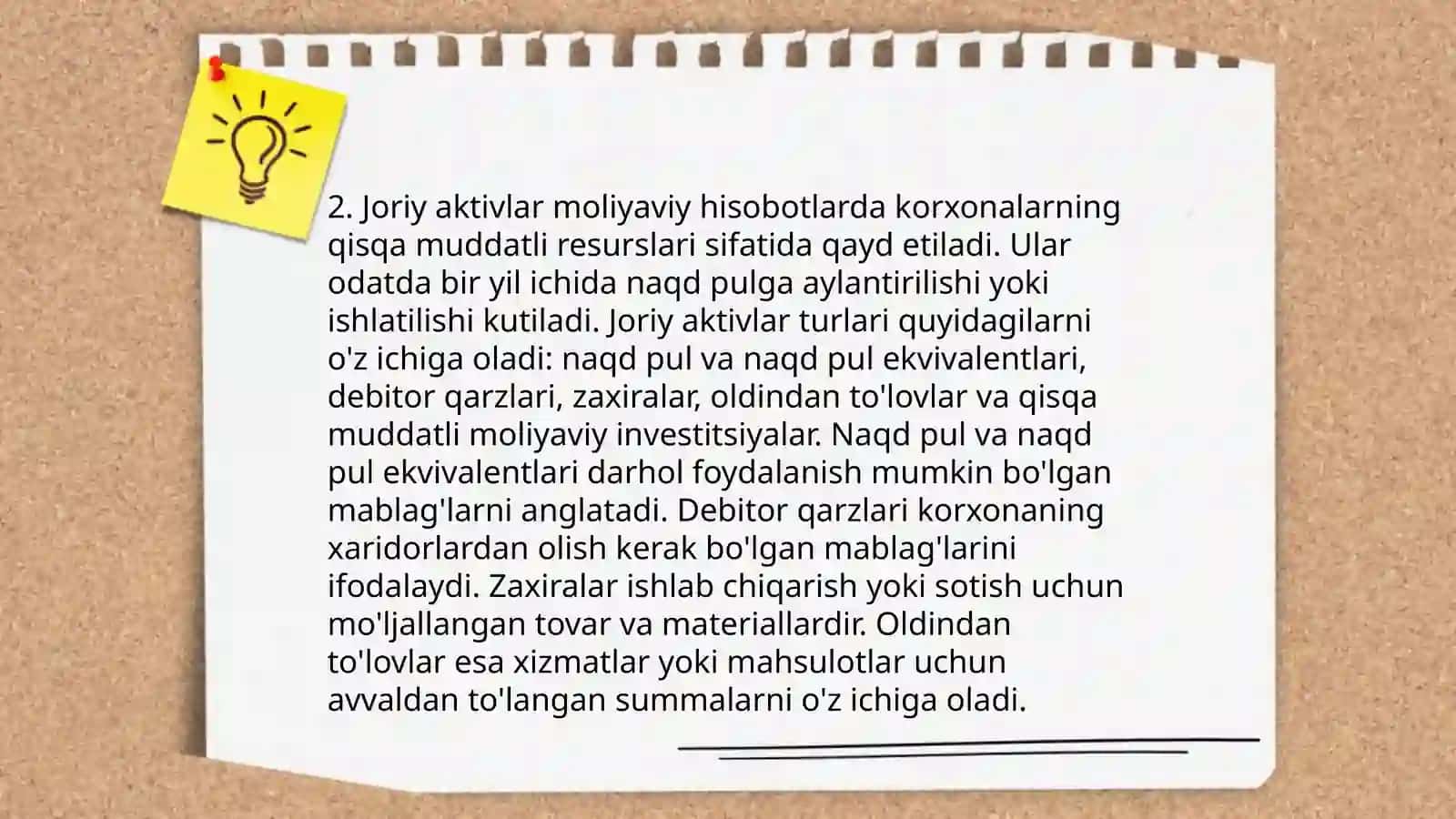 Uzoq muddatli va joriy aktivlar 4