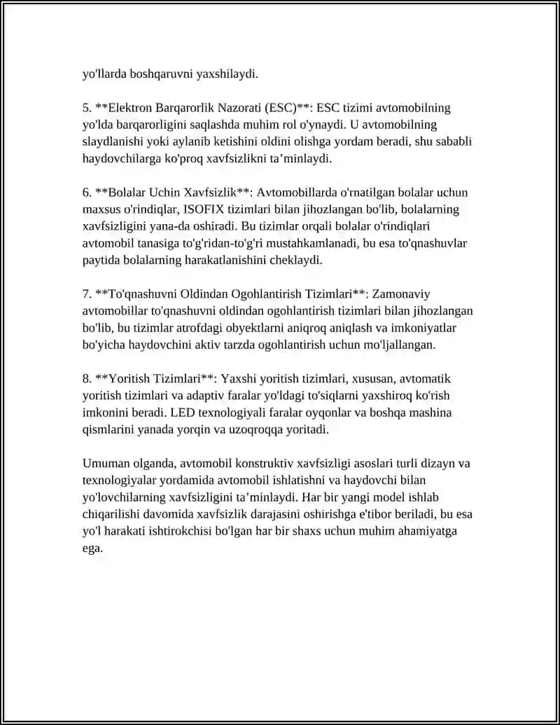 AVTOMOBILNING KONSTRUKTIV XAFSIZLIGI 4