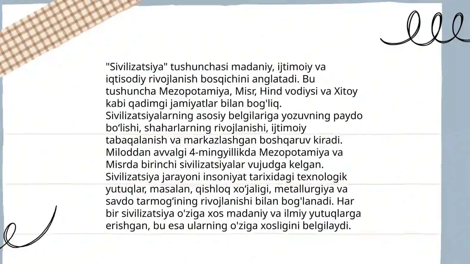 Tarix falsafasi. Sivilizatsiya va madaniyat 4