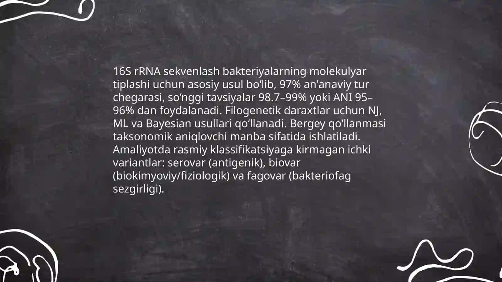 Bakteriyalarni klassifikatsiyasi, toksonomiyasi va nomenklaturasi. "Berji" aniqlagichi 4