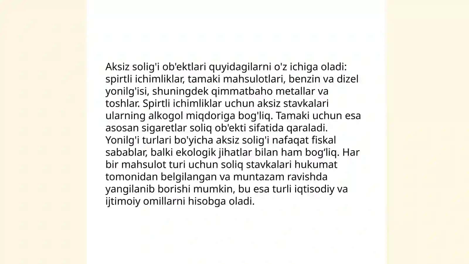 Aksiz solig'ini hisoblash va byudjetga o'tkazish tartibi 4