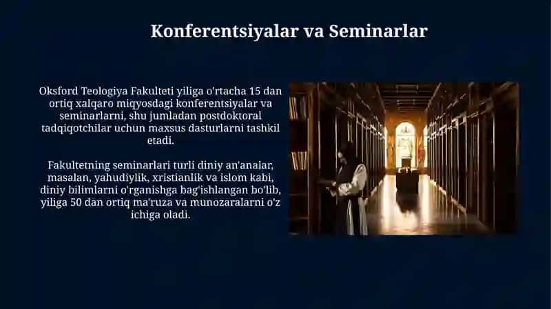 Oxford negizida teologiya fakulteti faoliyati 4
