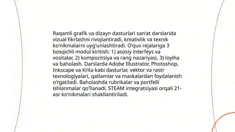 Tasviriy San'at Darslarini Tashkil Etishda STEAM Yondashuv Asosida Zamonaviy Pedagogik Texnologiyalardan Foydalanish 4