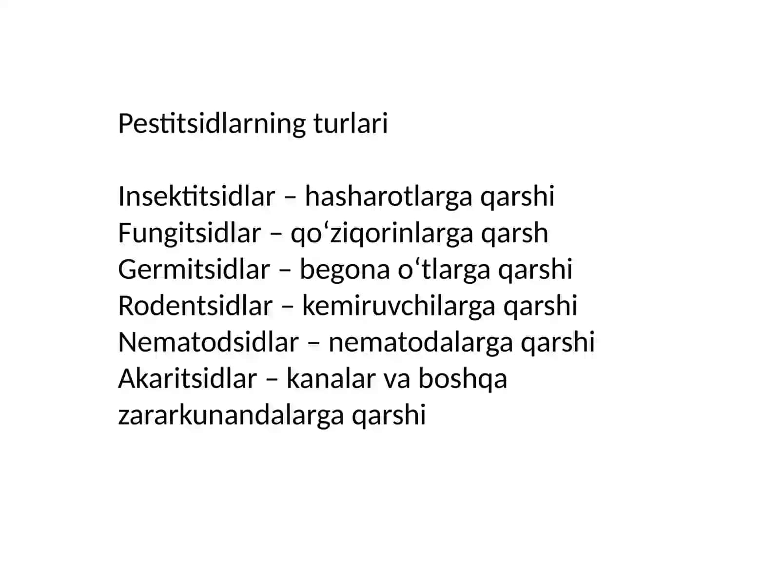 Pestitsidlar haqida umumiy tushuncha 4