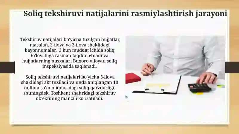 Soliq auditi natijalarini rasmiylashtirish 4
