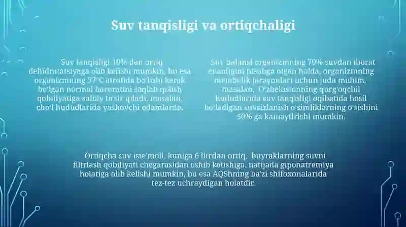 Harorat yorug'lik va suvning organizimda tutgan o'rni 4