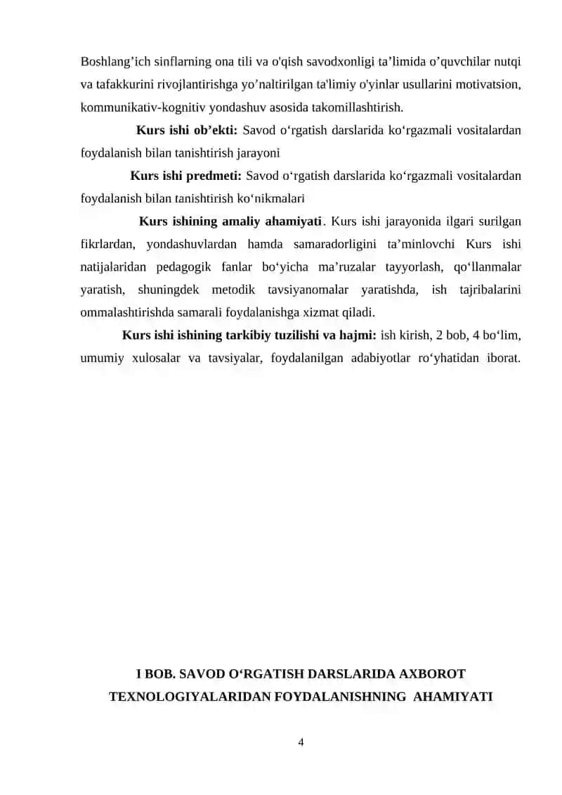 Savod Oʻrgatish Darslari 4