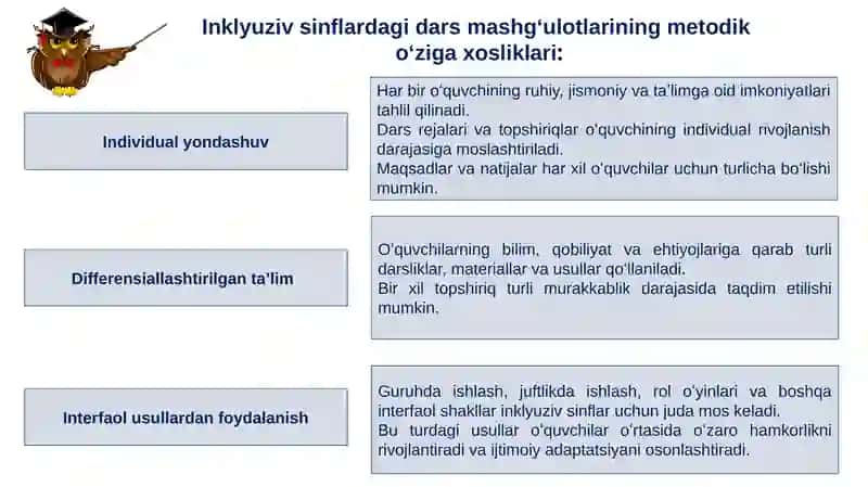 Inklyuziv sinflarda dars mashg‘ulotlarining oʻziga xos xususiyatlari 4
