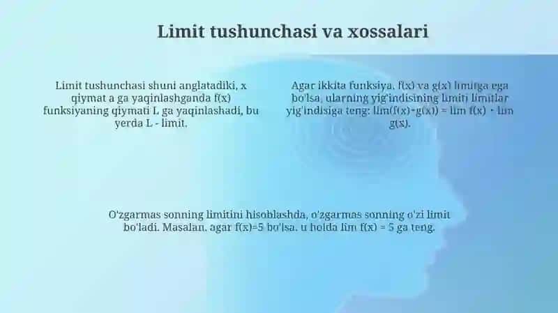 Ketma ketlik va ularning limitlari 4
