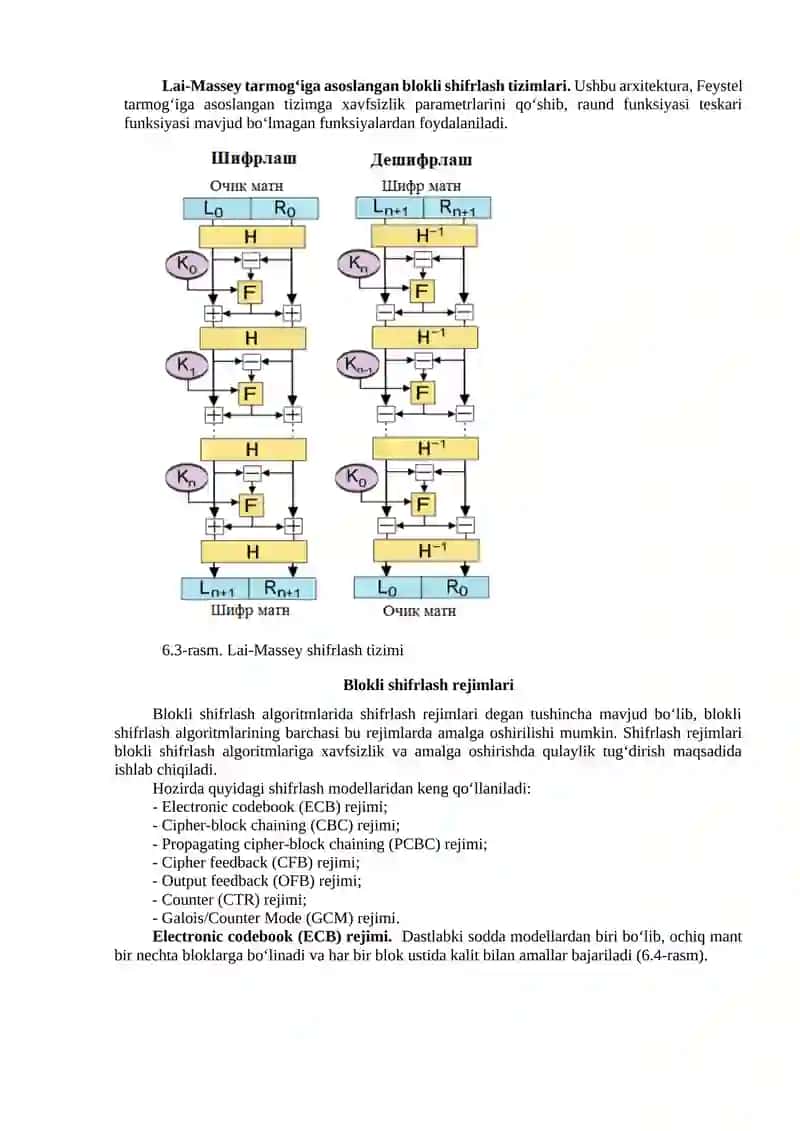 Blokli simmetrik shifrlash algoritmlari 4