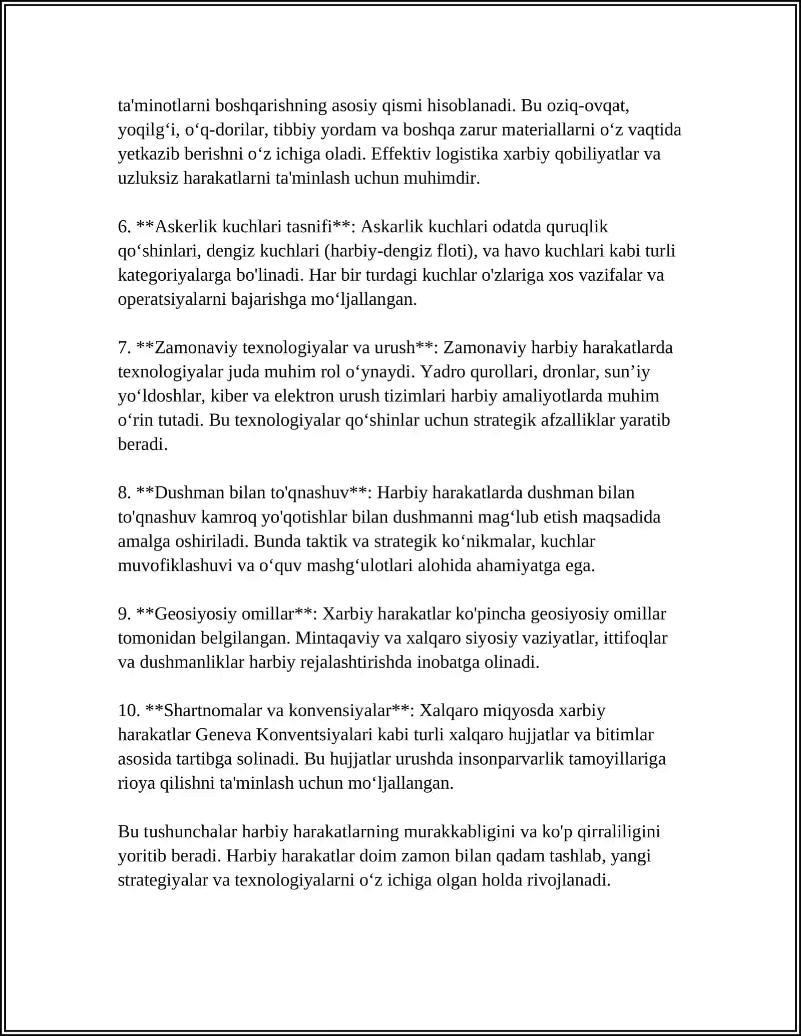 XARBIY ZARURIYAT XATI XARAKATI VA ULARNI JANGDA QULLASH 4