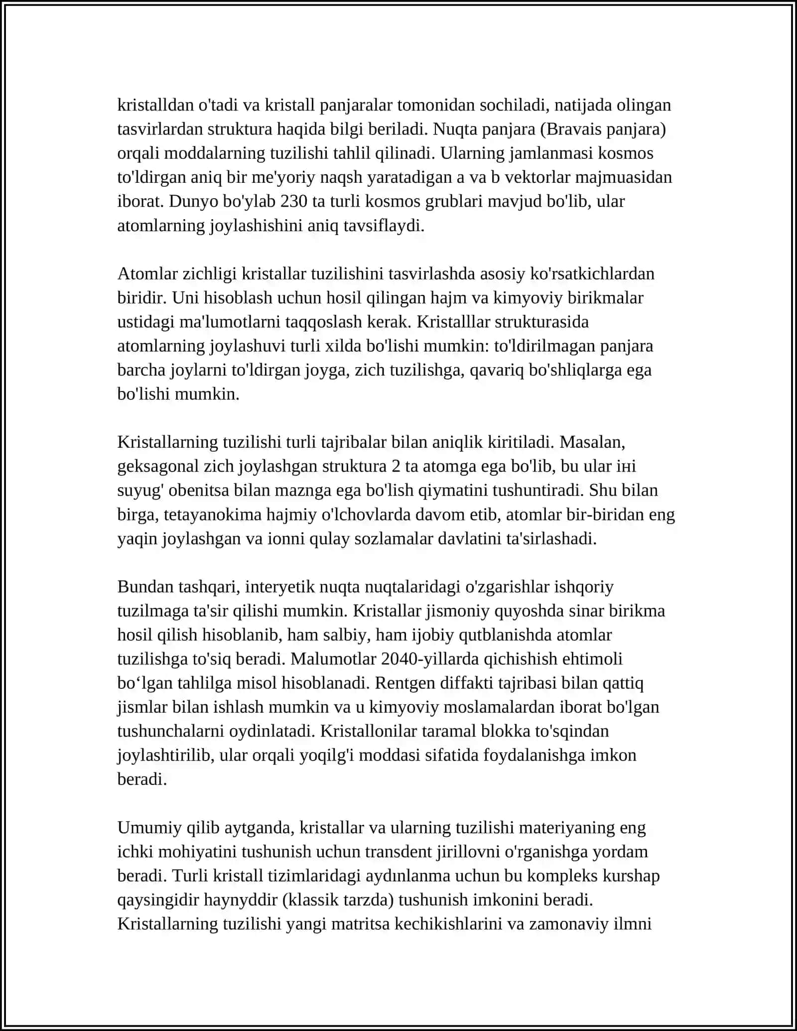 ANORGANIK MODDALARNING KRISTALL VA AMORF HOLATLARI 4