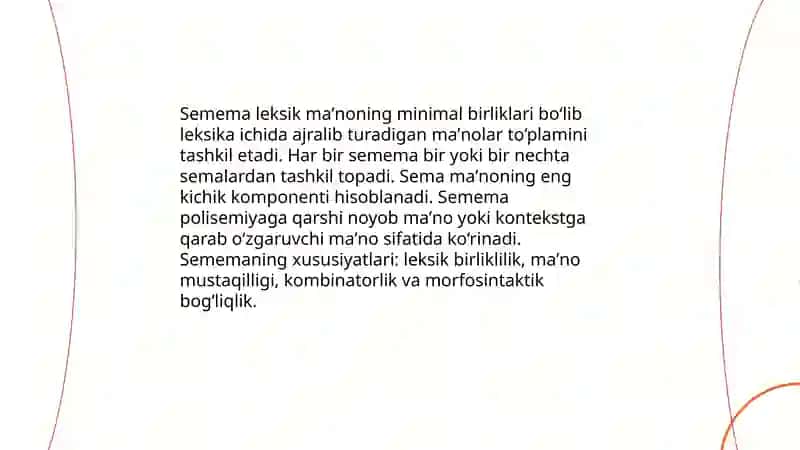 Leksemaning semantik tabiati 4