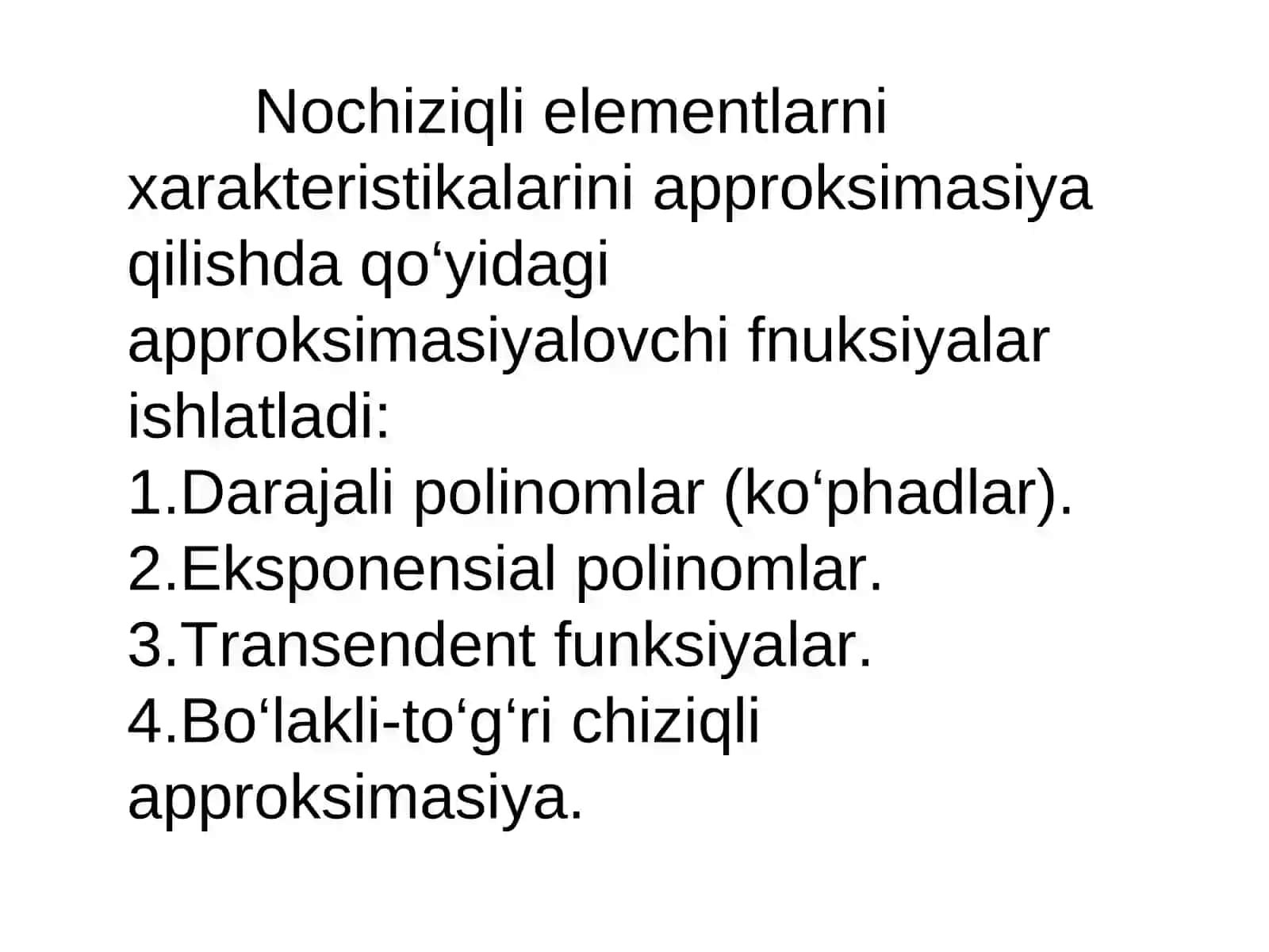 Nochiziqli zanjirlarda tebranishlarni spektral analiz qilish usullari 4