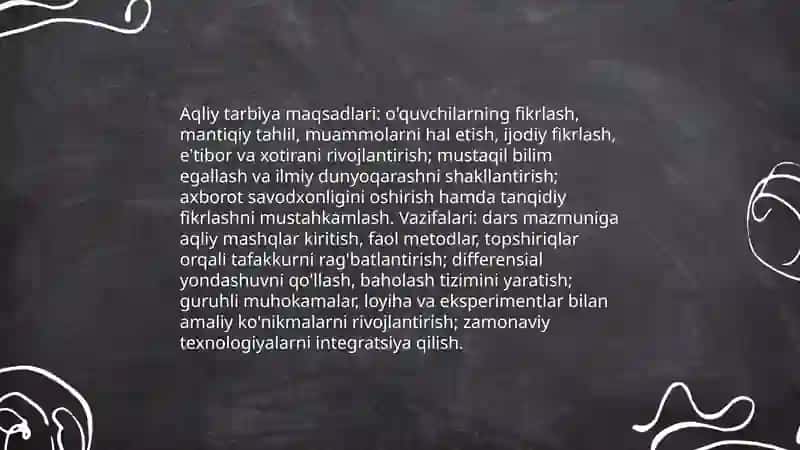 Oʻquvchilarga aqliy tarbiyani shakllantirishning nazariy asoslari 4