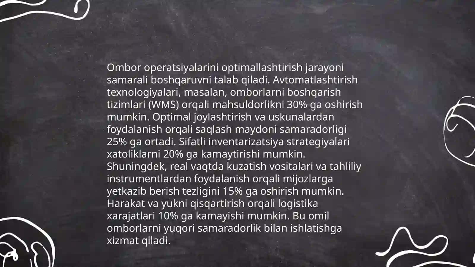 Avtomobil texnikasini ishlab chiqish korxonasida ehtiyot qism omborlarini ishini tashkil etish 4