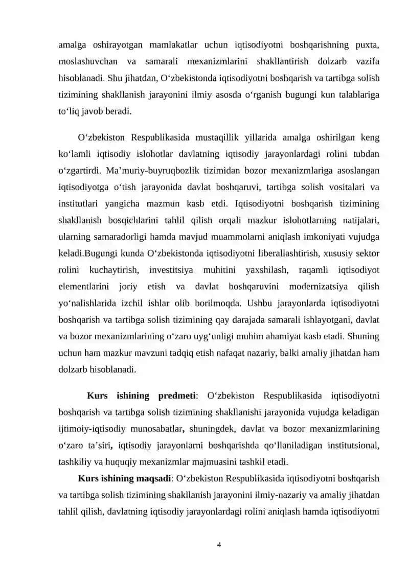 O‘zbekistonda iqtisodiyotni boshqarish va tartibga solish tizimining shakillanishi 4